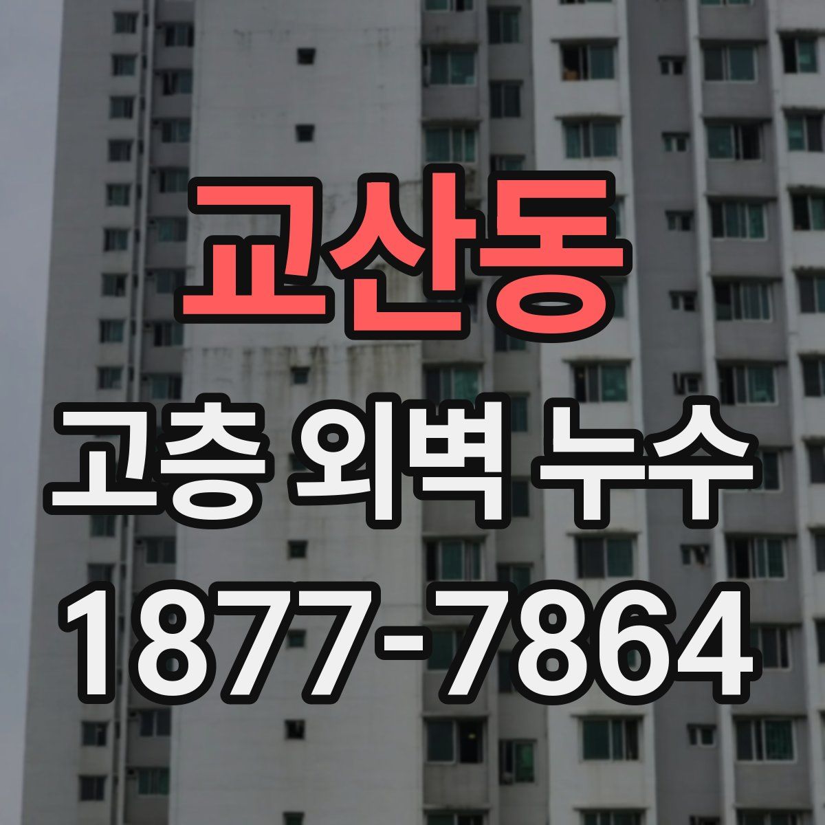 교산동 고층 외벽 누수