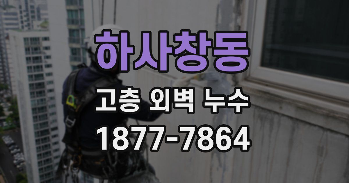 하사창동 고층 외벽 누수