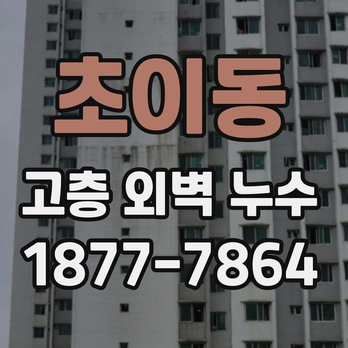 초이동 고층 외벽 누수