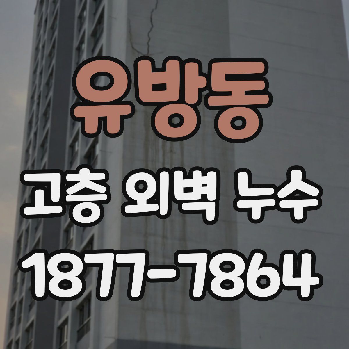 유방동 고층 외벽 누수