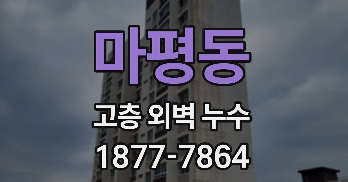 마평동 고층 외벽 누수