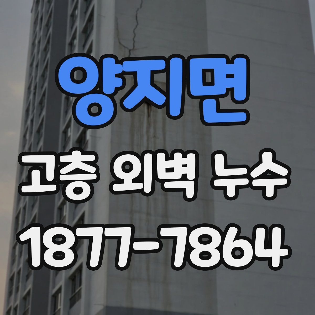 양지면 고층 외벽 누수