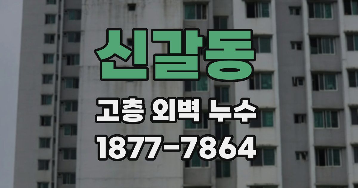 신갈동 고층 외벽 누수