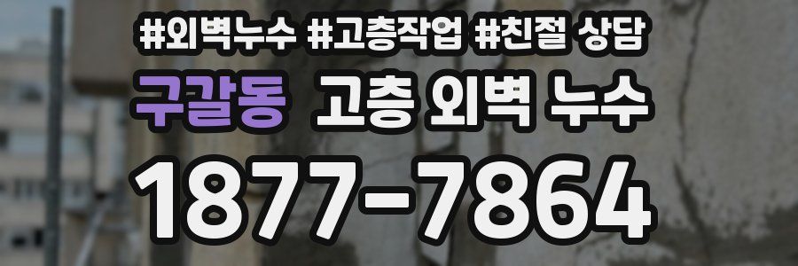 구갈동 고층 외벽 누수