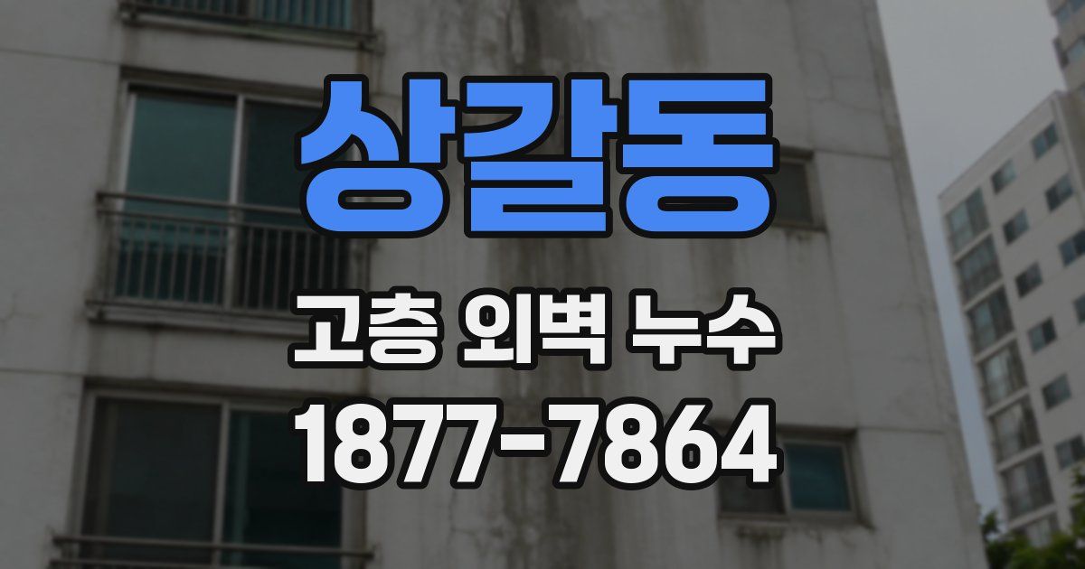 상갈동 고층 외벽 누수