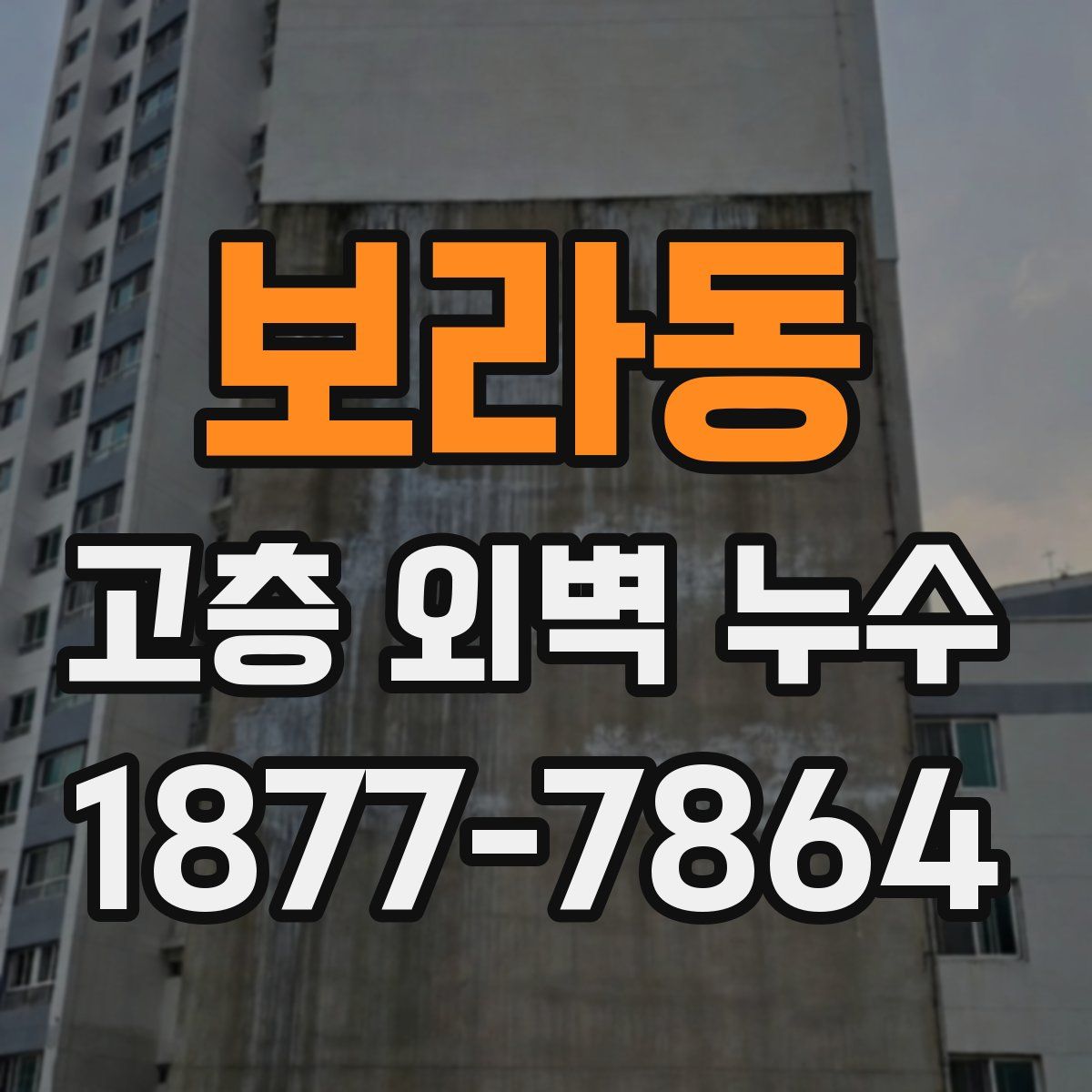 보라동 고층 외벽 누수