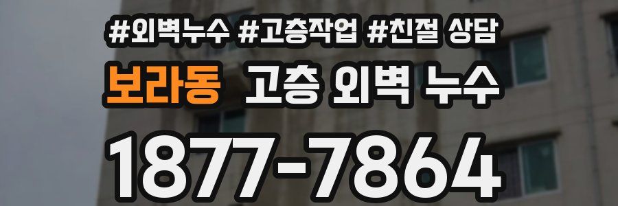 보라동 고층 외벽 누수