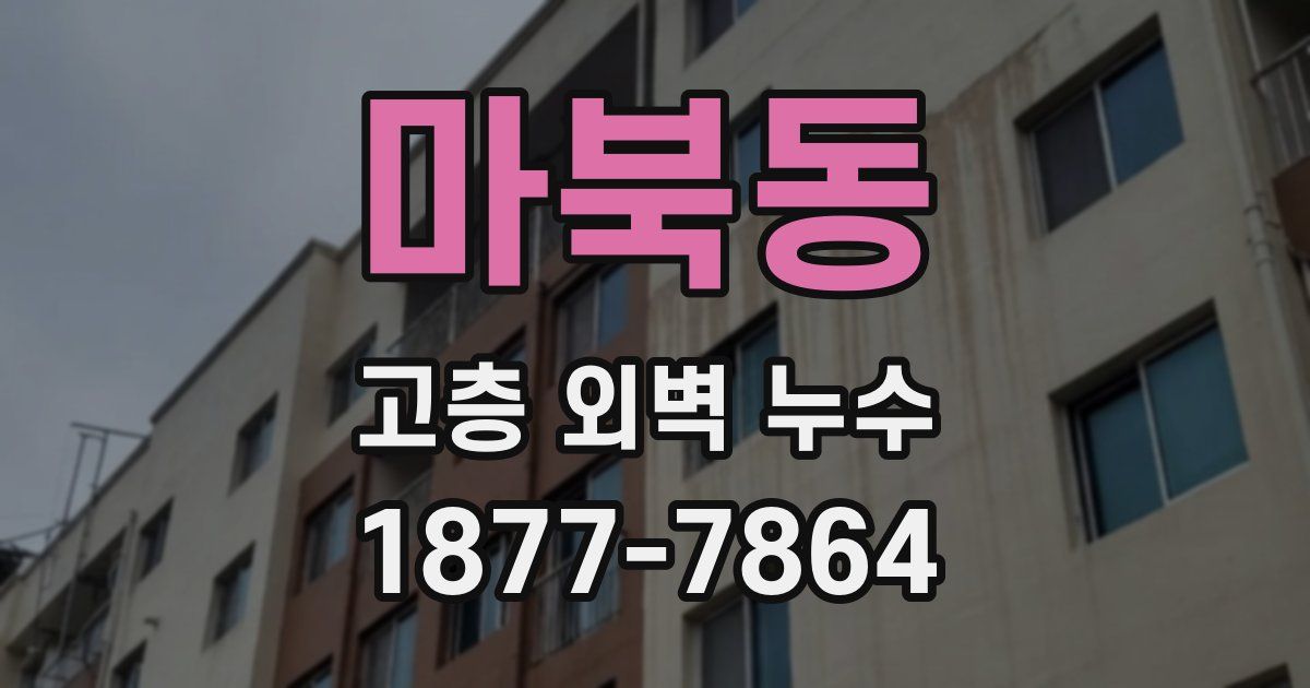 마북동 고층 외벽 누수