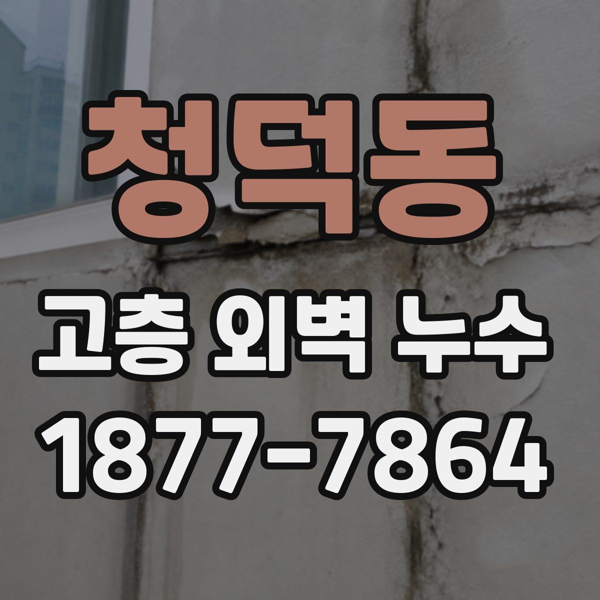 청덕동 고층 외벽 누수