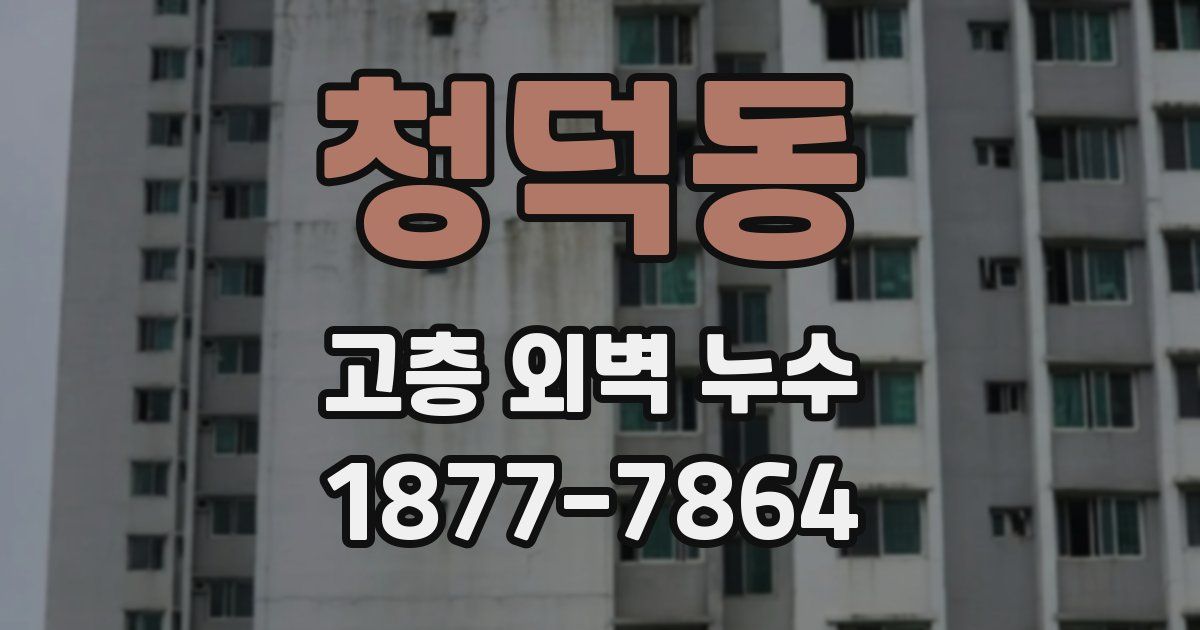 청덕동 고층 외벽 누수