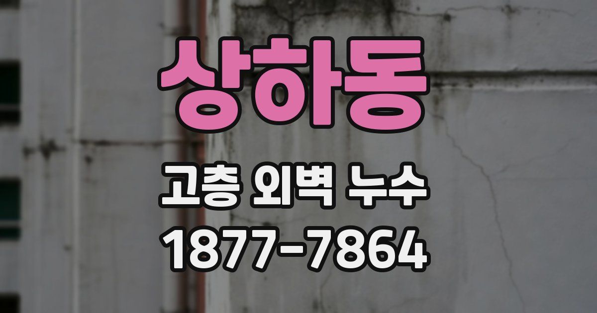 상하동 고층 외벽 누수