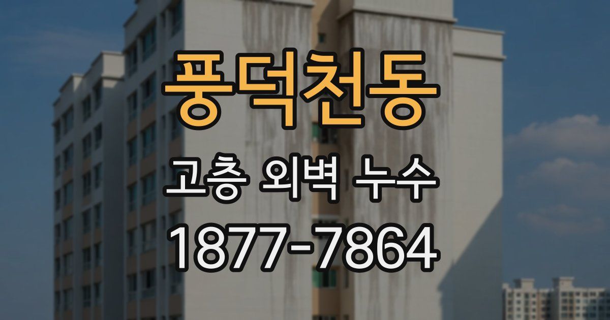 풍덕천동 고층 외벽 누수