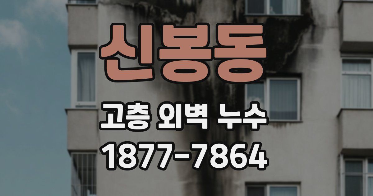신봉동 고층 외벽 누수