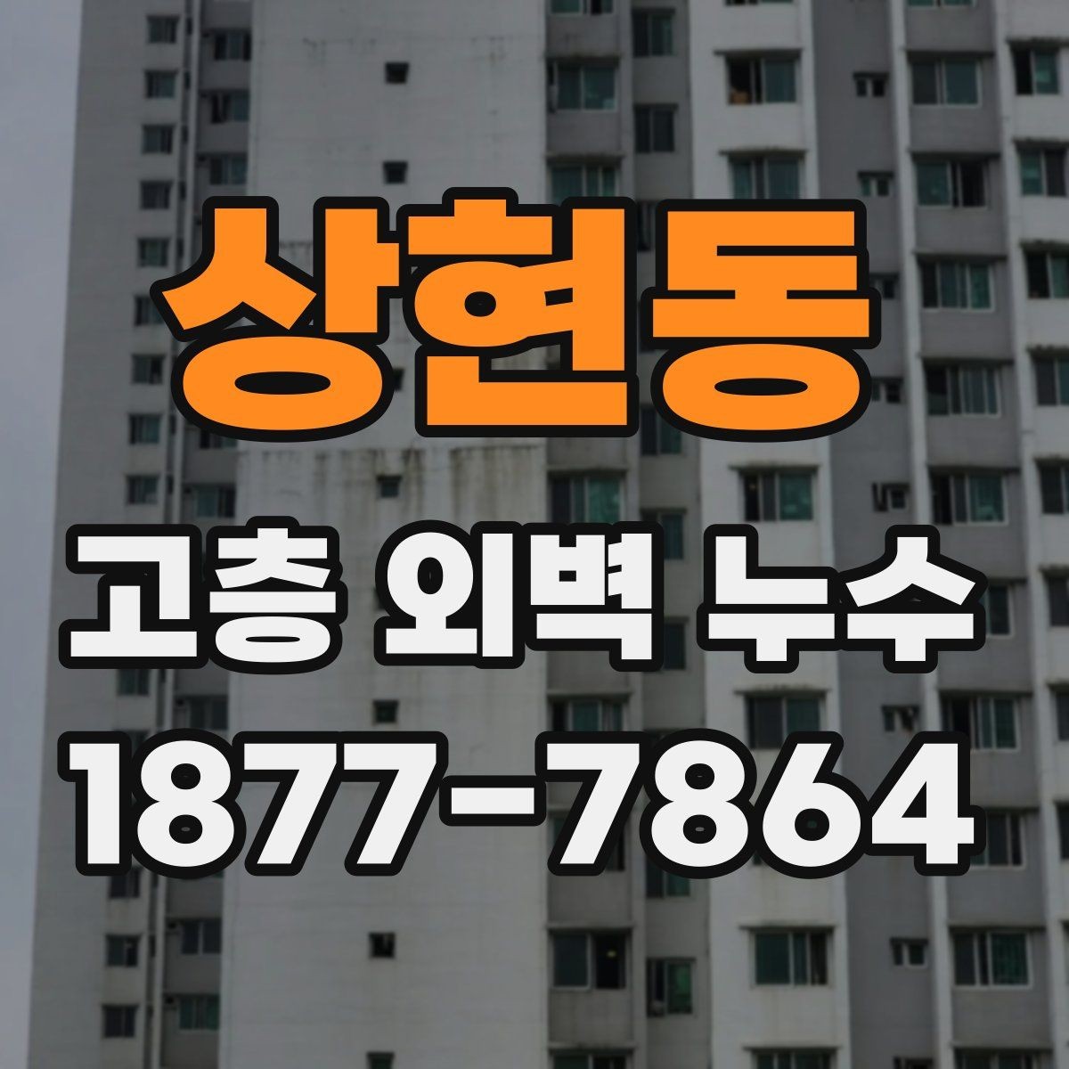 상현동 고층 외벽 누수 발생 위치에 따른 원인 추정