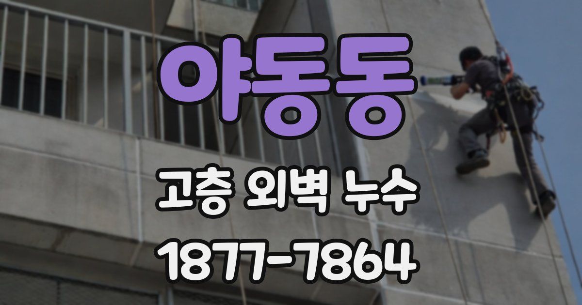 야동동 고층 외벽 누수