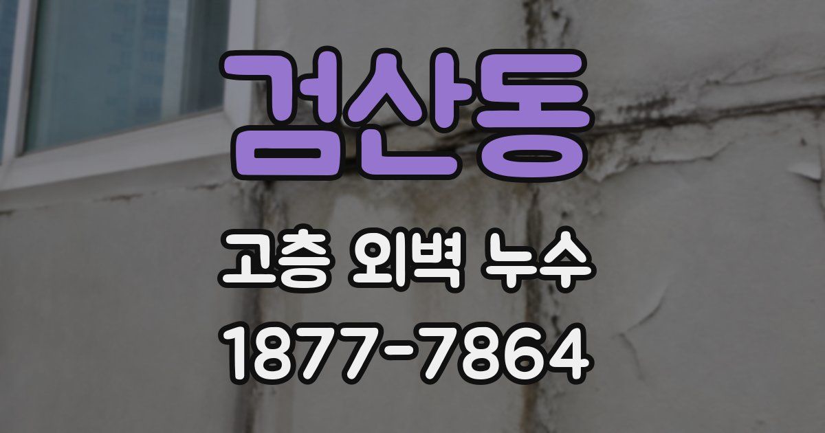검산동 고층 외벽 누수