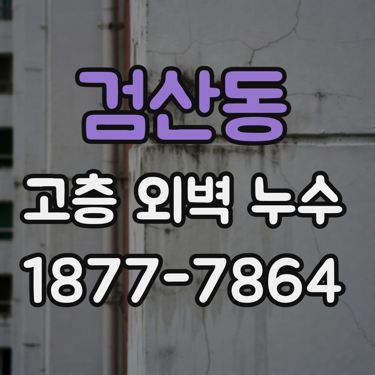 검산동 고층 외벽 누수