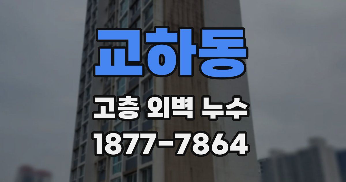 교하동 고층 외벽 누수