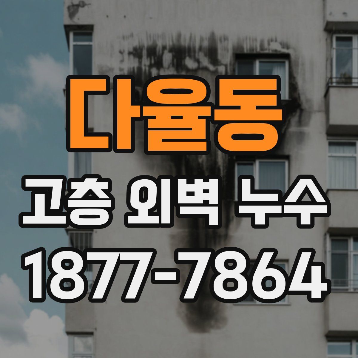 다율동 고층 외벽 누수