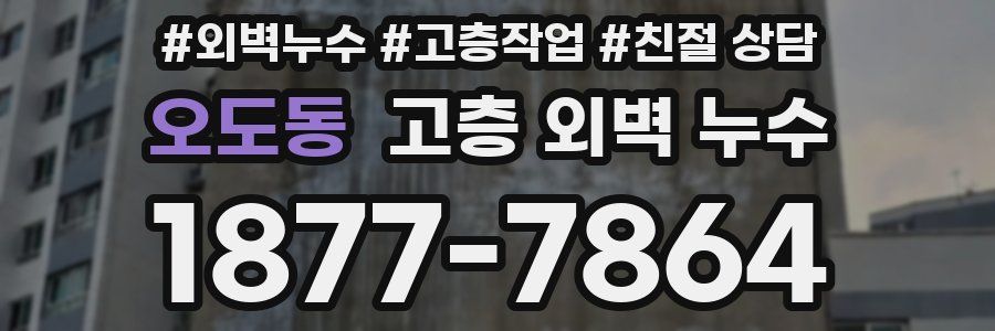 오도동 고층 외벽 누수