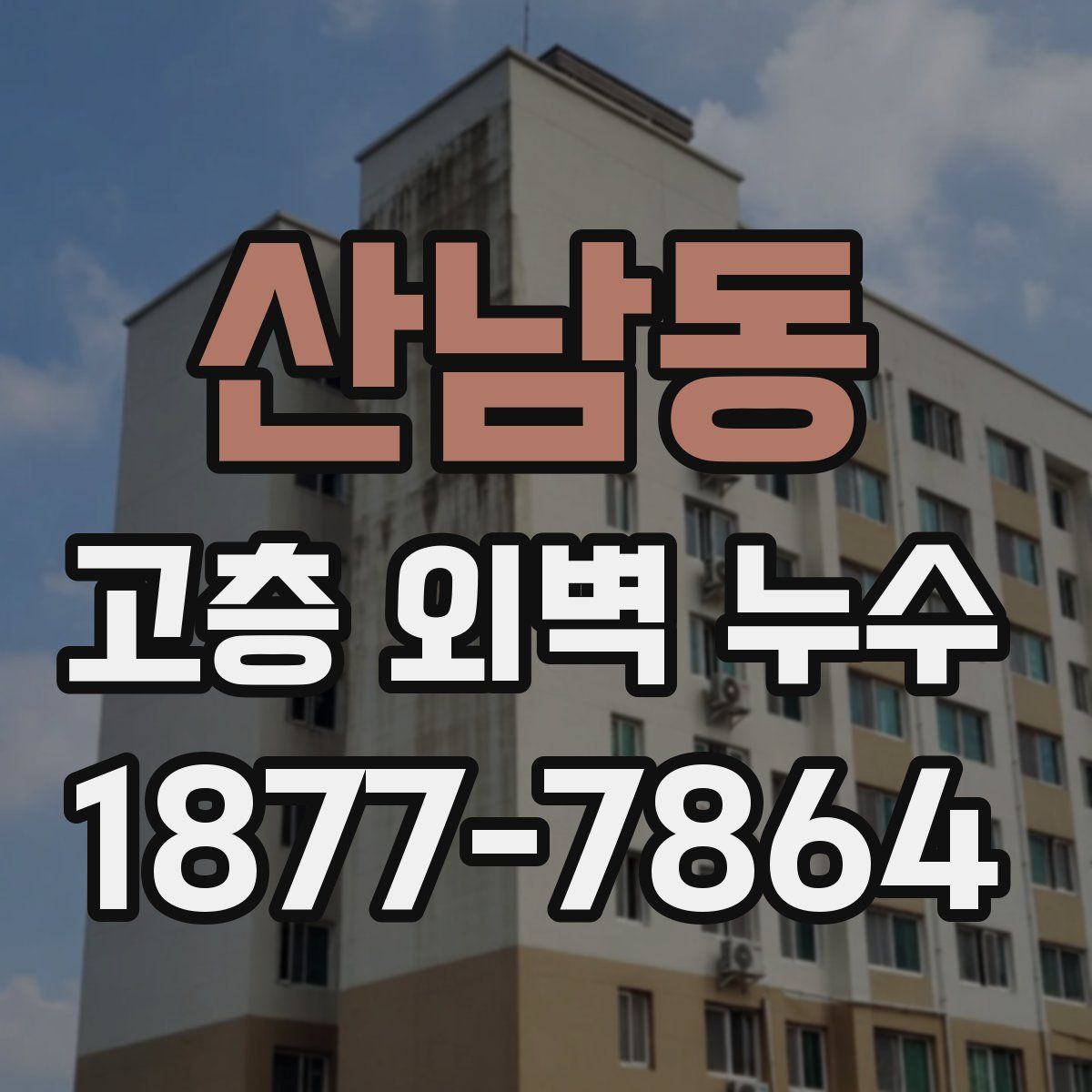 산남동 고층 외벽 누수