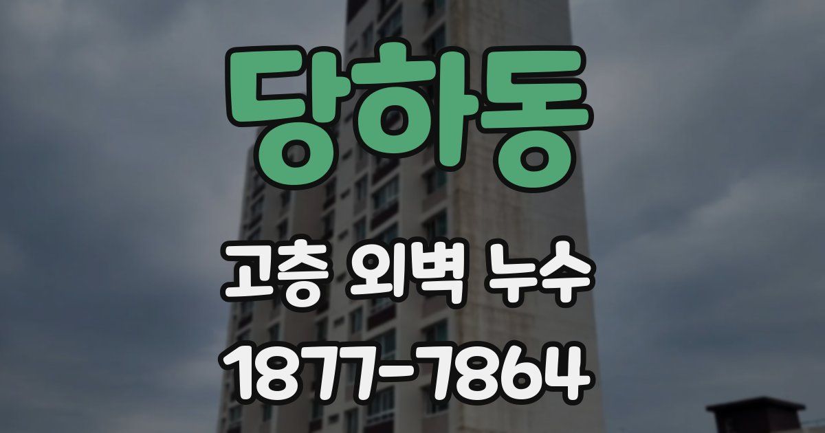 당하동 고층 외벽 누수
