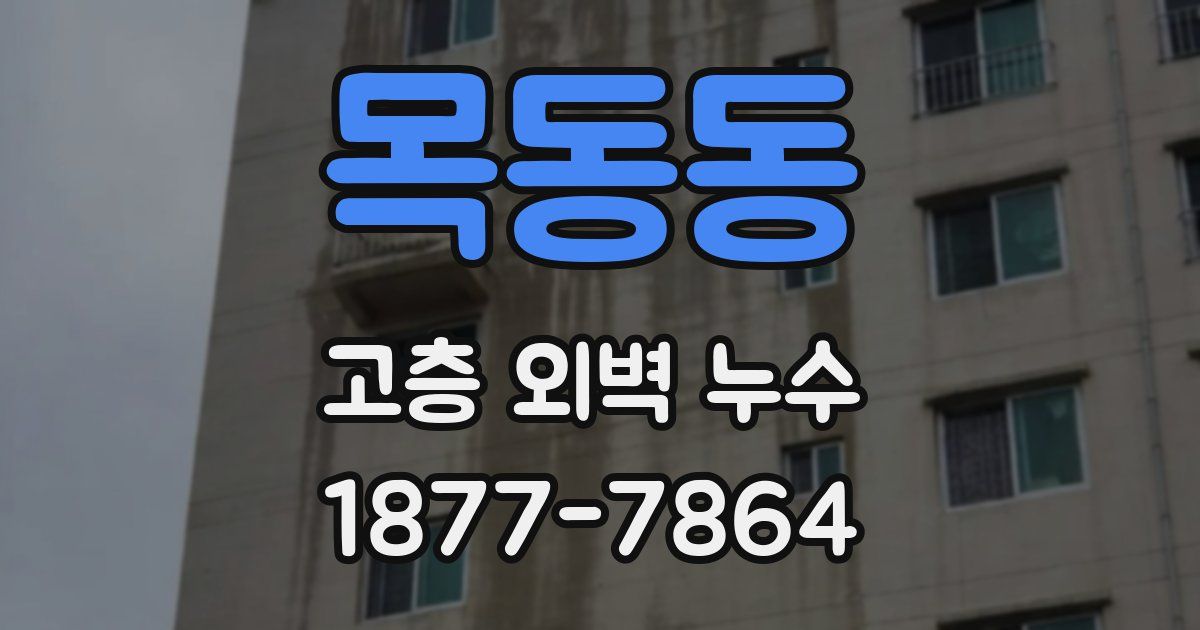 목동동 고층 외벽 누수