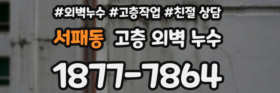 서패동 고층 외벽 누수