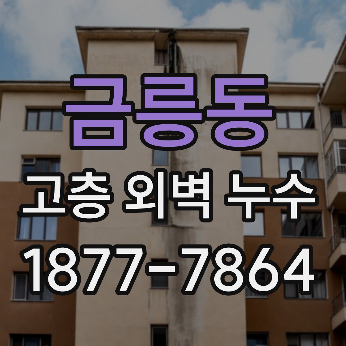 금릉동 고층 외벽 누수