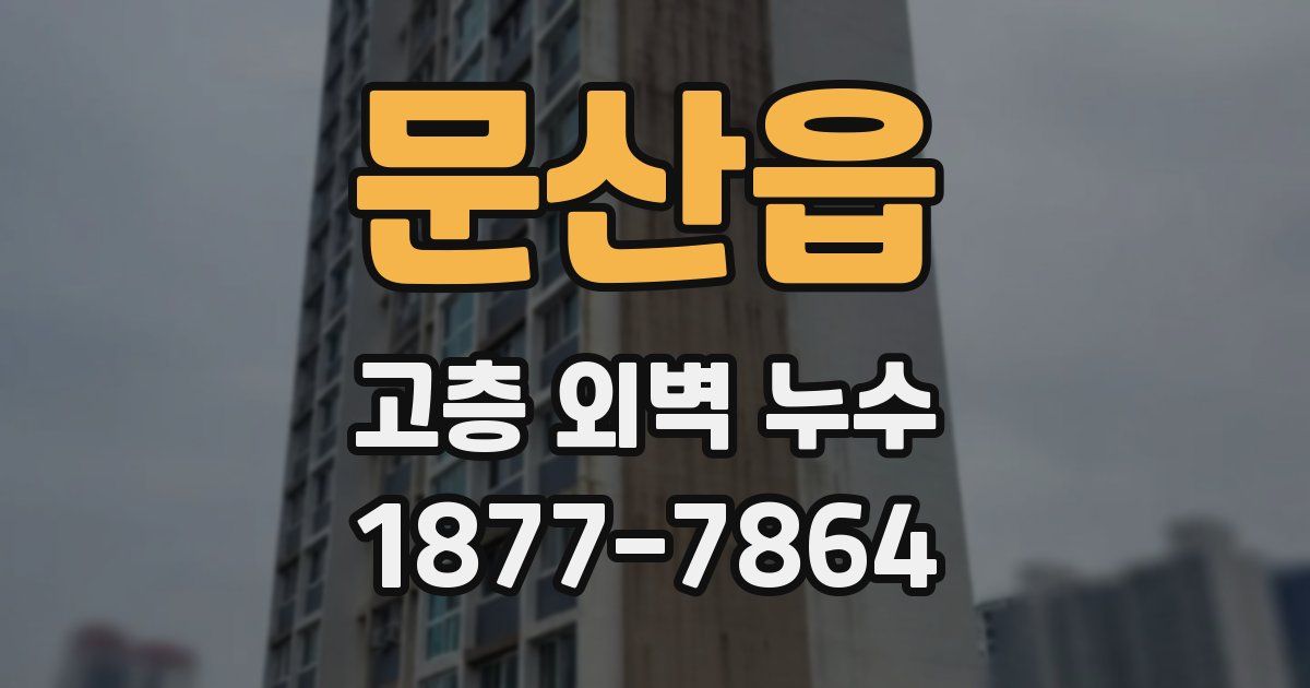 문산읍 고층 외벽 누수