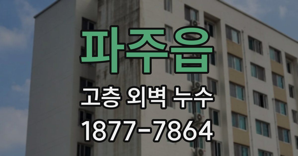 파주읍 고층 외벽 누수