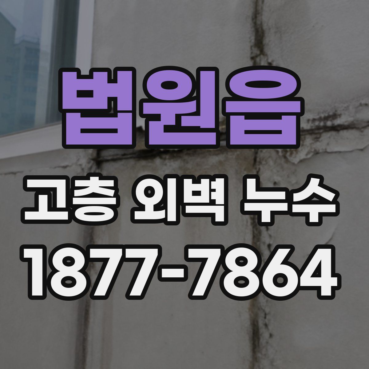 법원읍 고층 외벽 누수