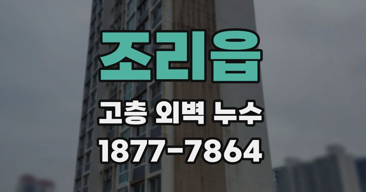 조리읍 고층 외벽 누수