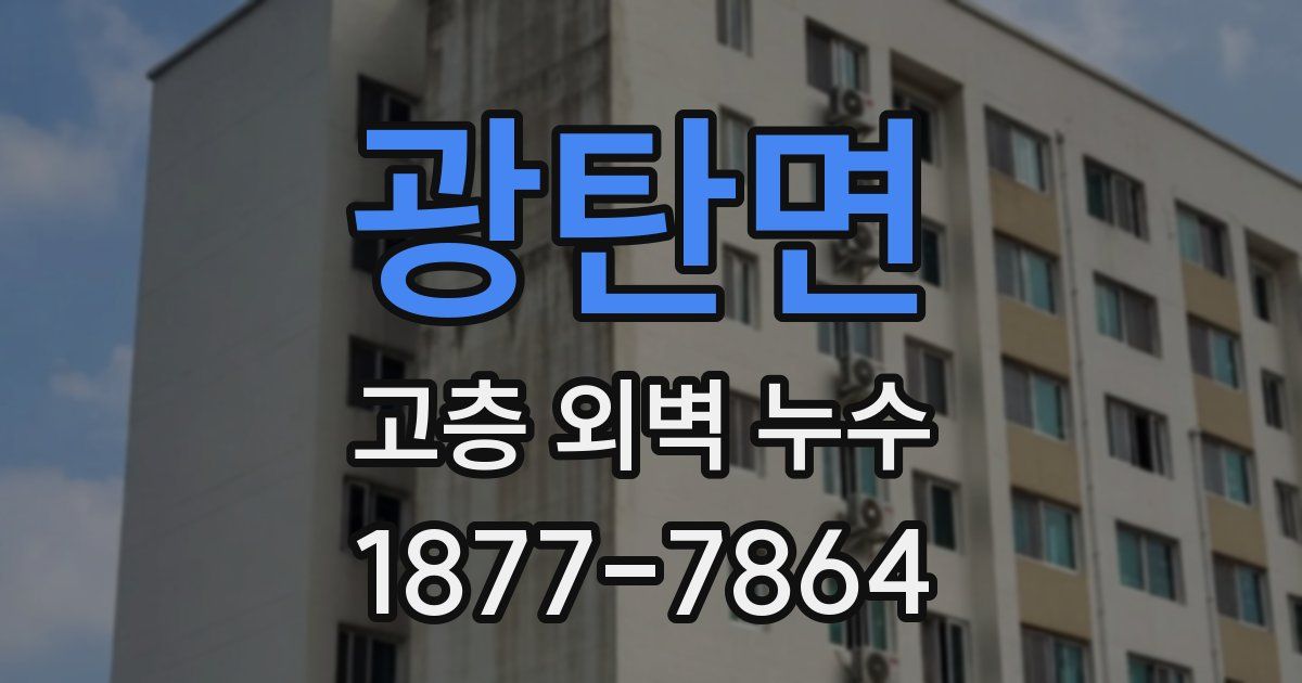 광탄면 고층 외벽 누수