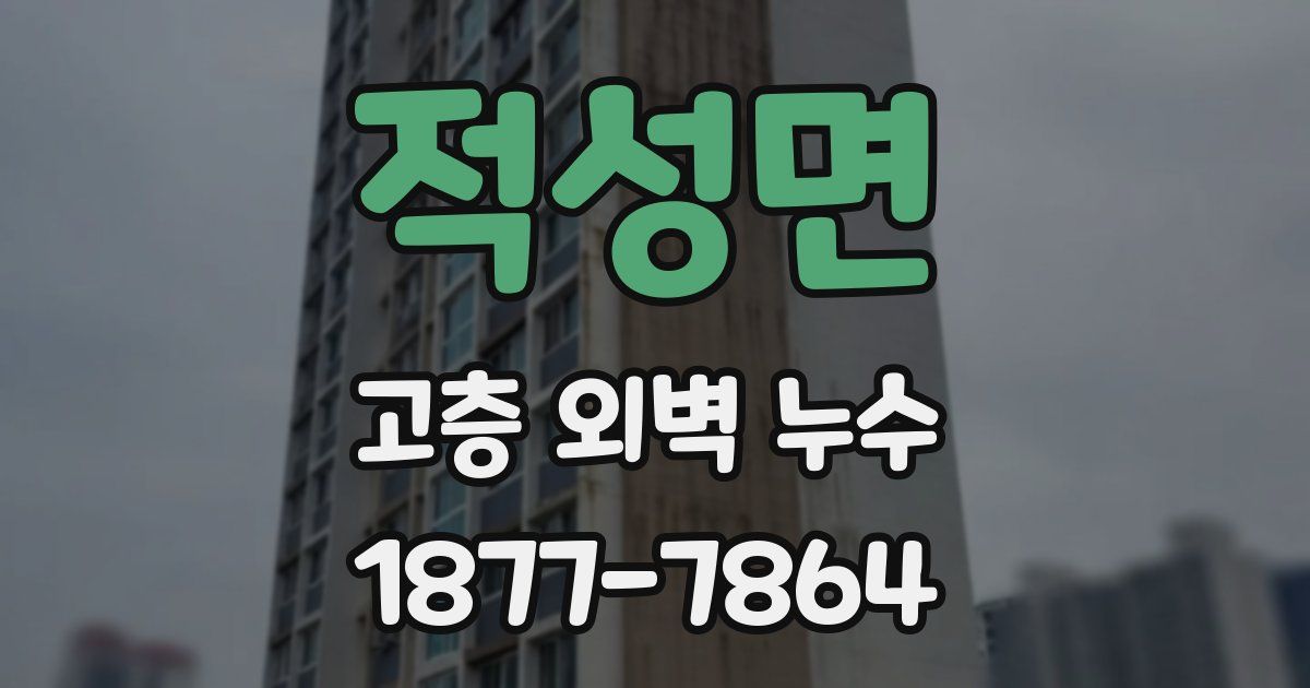 적성면 고층 외벽 누수