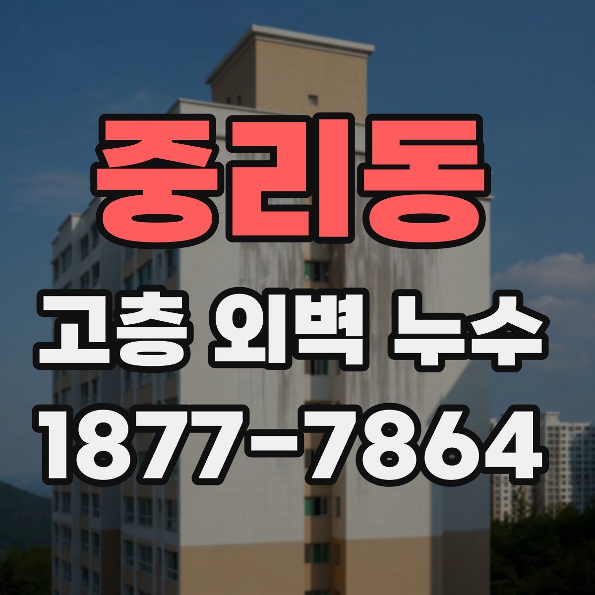 중리동 고층 외벽 누수