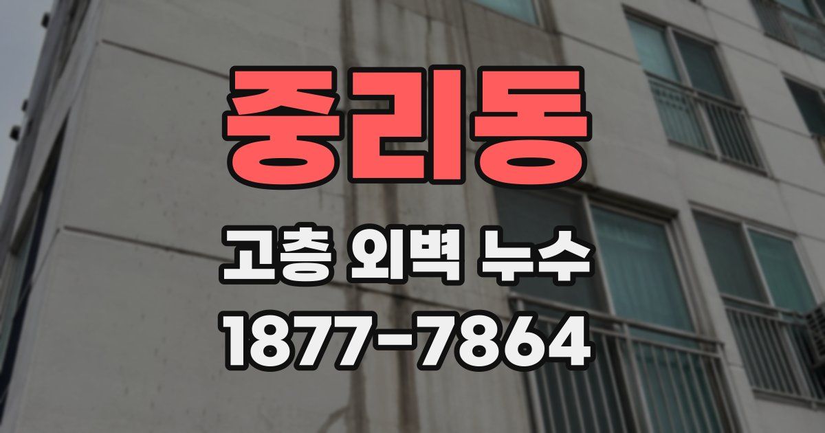 중리동 고층 외벽 누수