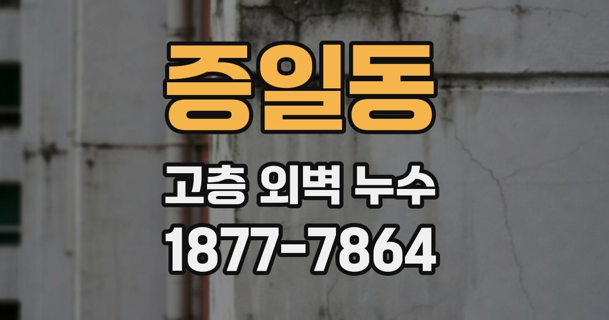 증일동 고층 외벽 누수