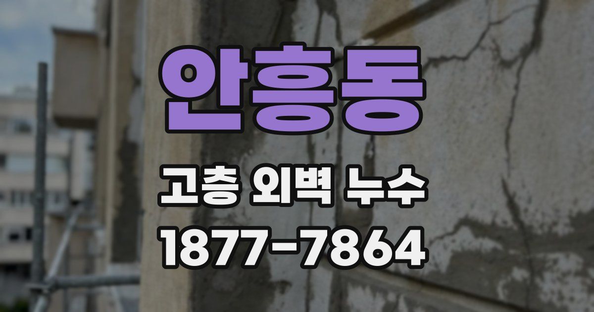 안흥동 고층 외벽 누수