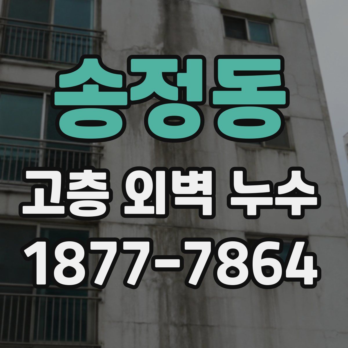 송정동 고층 외벽 누수