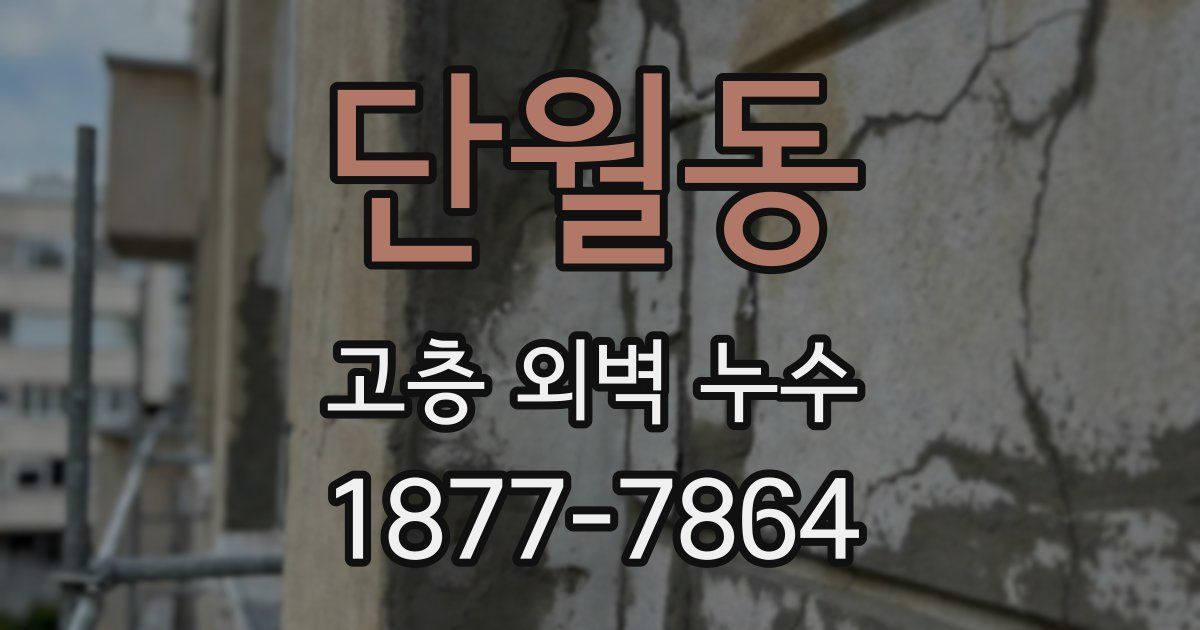단월동 고층 외벽 누수