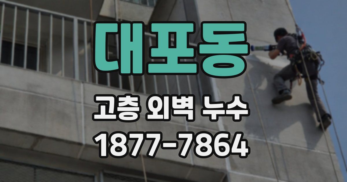 대포동 고층 외벽 누수