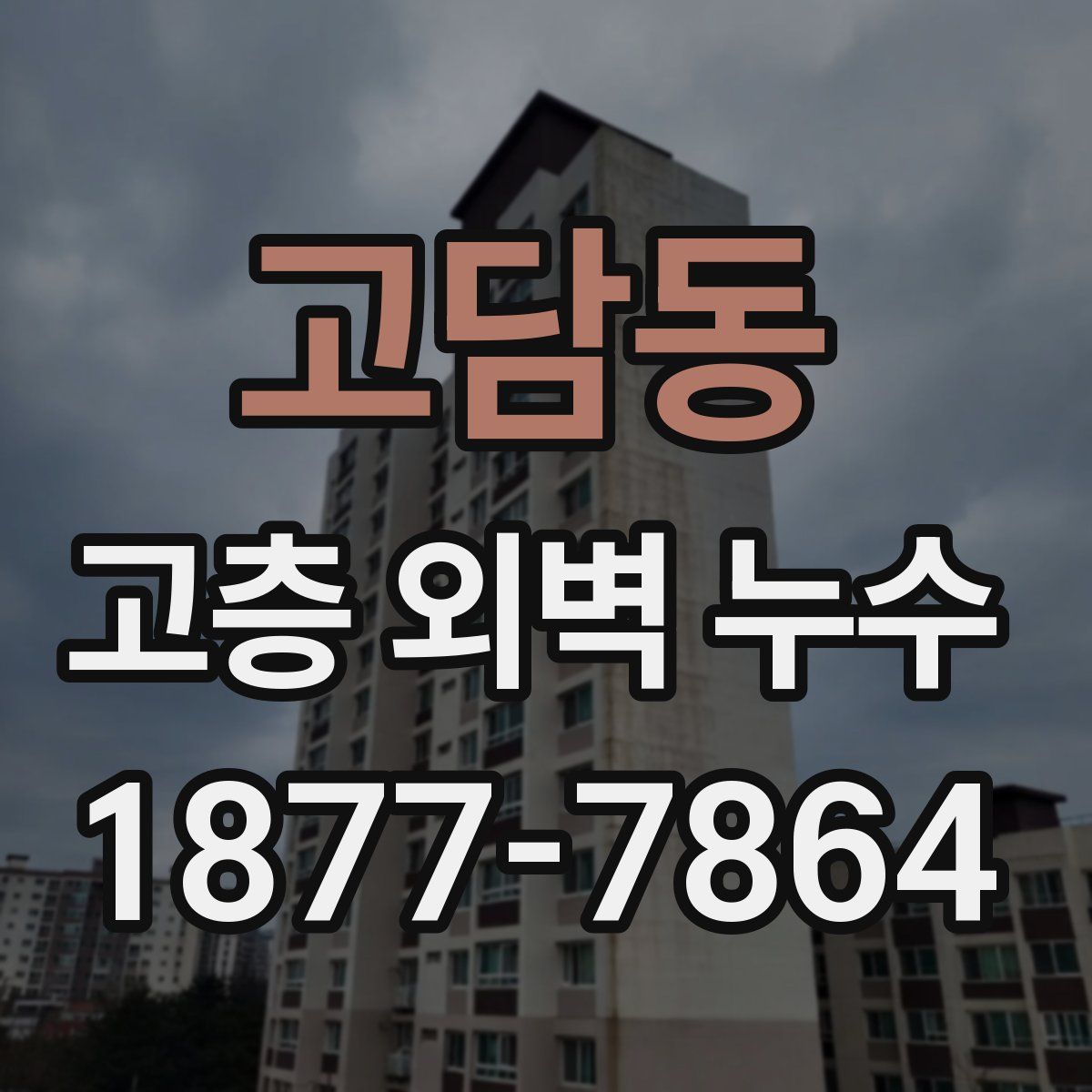 고담동 고층 외벽 누수