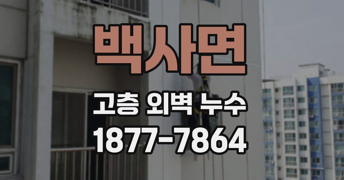 백사면 고층 외벽 누수