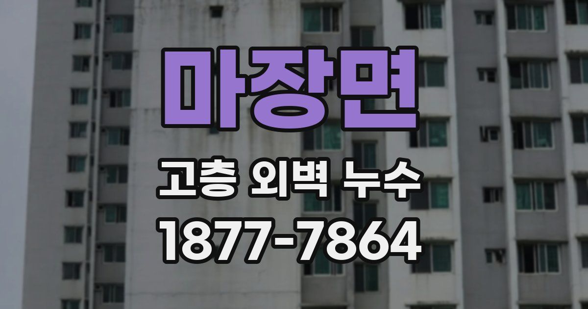 마장면 고층 외벽 누수