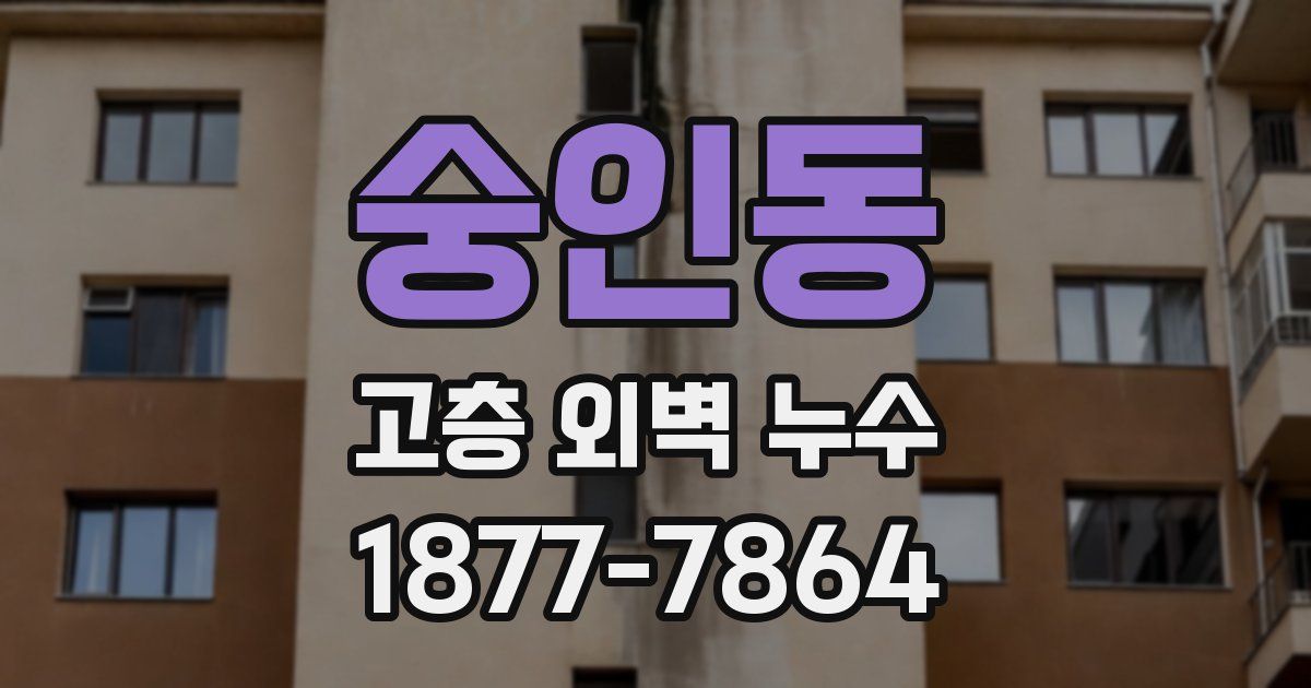 숭인동 고층 외벽 누수