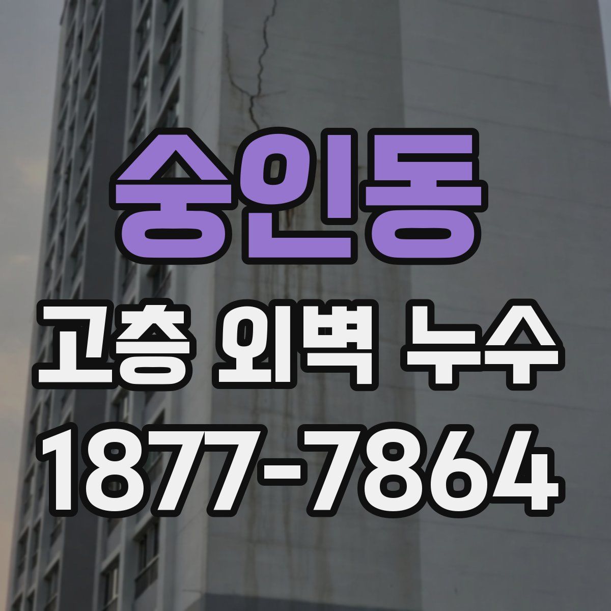 숭인동 고층 외벽 누수