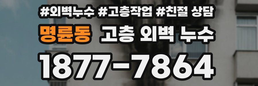 명륜동 고층 외벽 누수