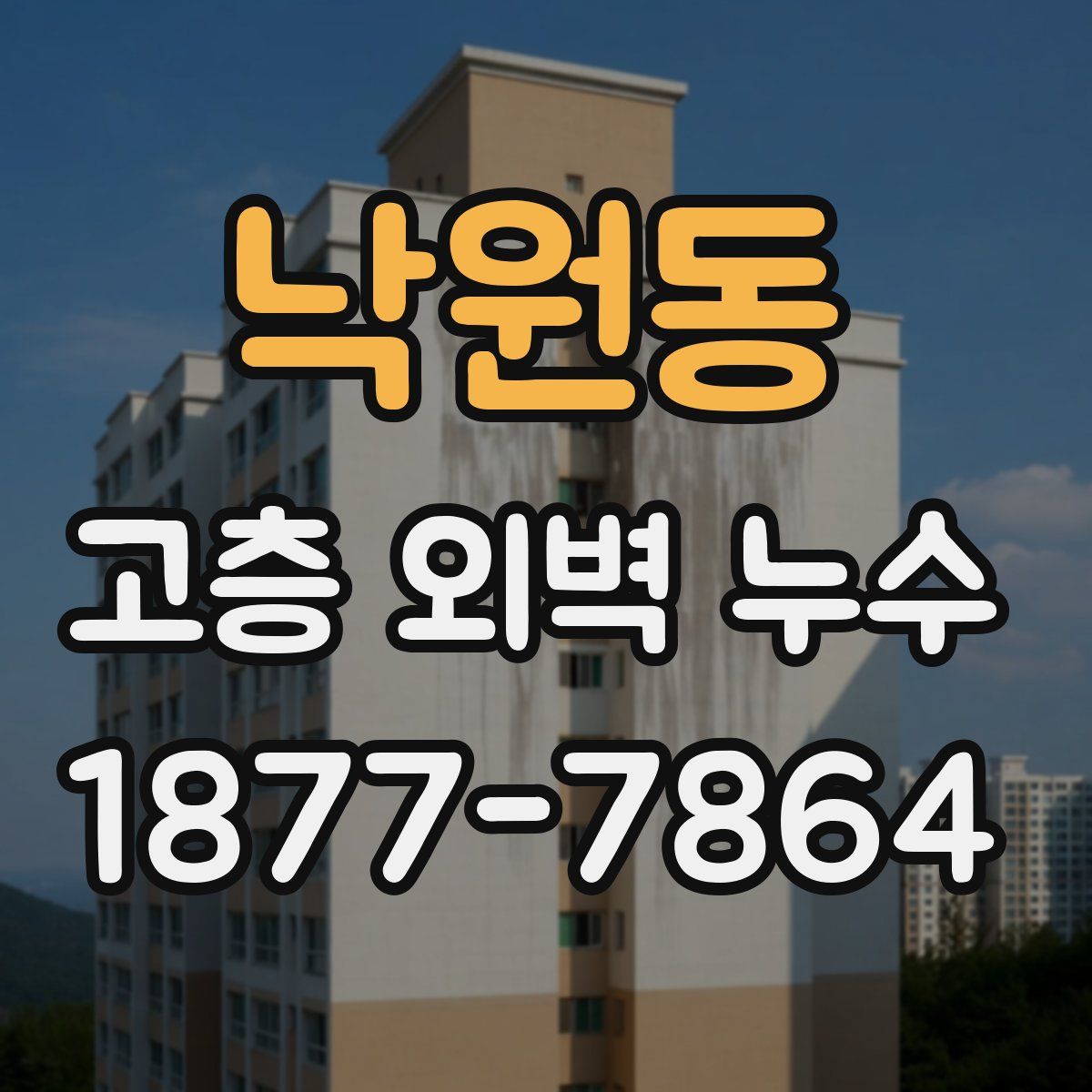 낙원동 고층 외벽 누수
