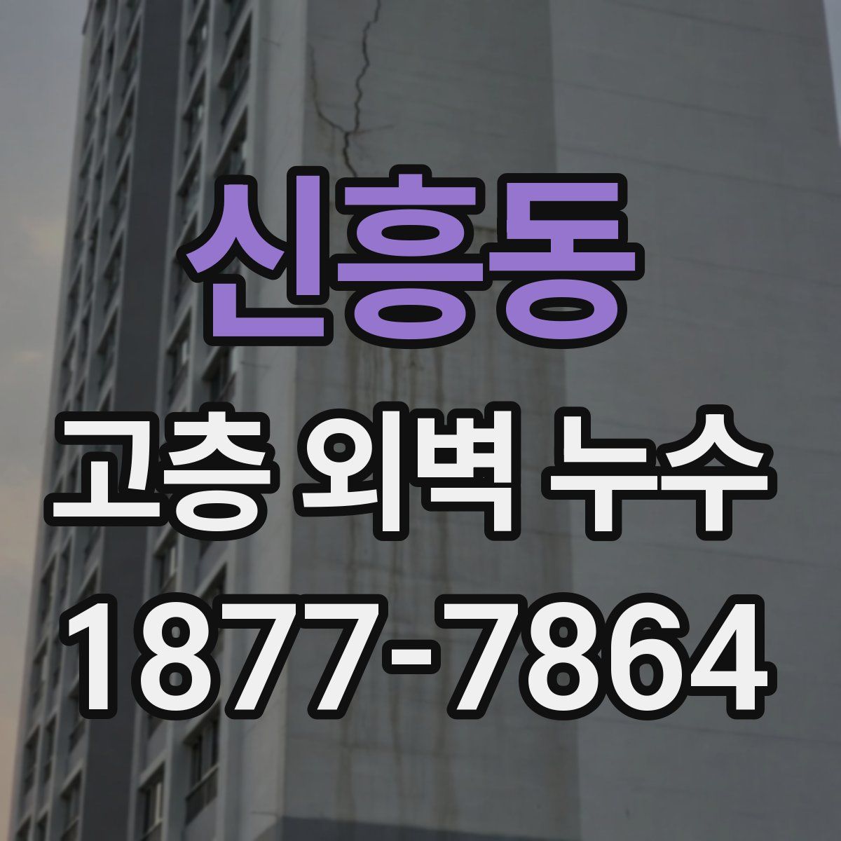 신흥동 고층 외벽 누수